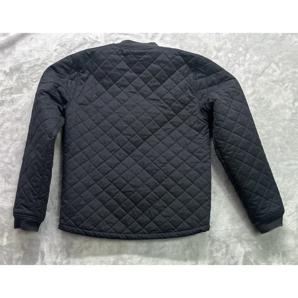 BYLT Quilted Bomber Jacket Mens Small Black Quilted Puffer Premium Basics